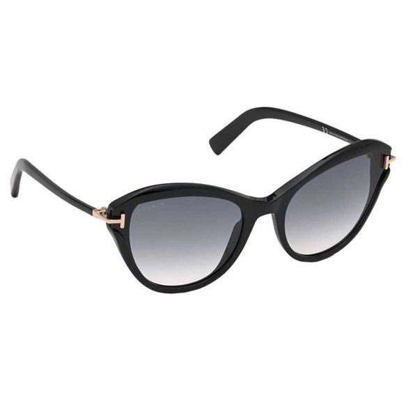 TOM FORD LEIGH TF850 01B WOMEN'S SUNGLASSES TOM FORD GREY EYEWEAR FT0850/S 01B - Picture 1 of 7